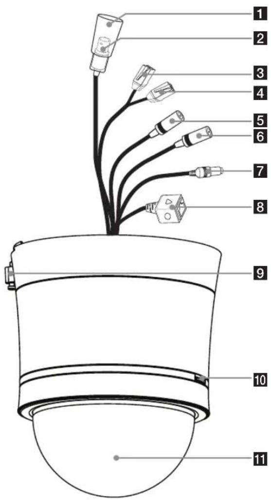 Diagram of a device with numbered parts labeled for identification