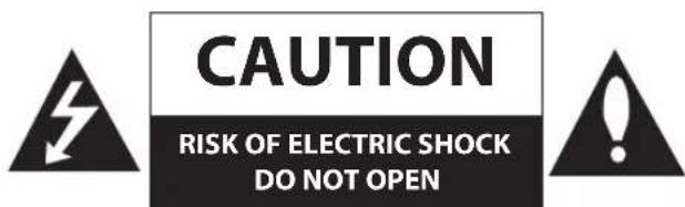 CAUTION RISK OF ELECTRIC SHOCK DO NOT OPEN