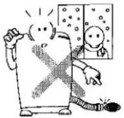 Cartoon illustration showing a person breaking through a broken 'X' symbol with a magnified inset showing a small figure.