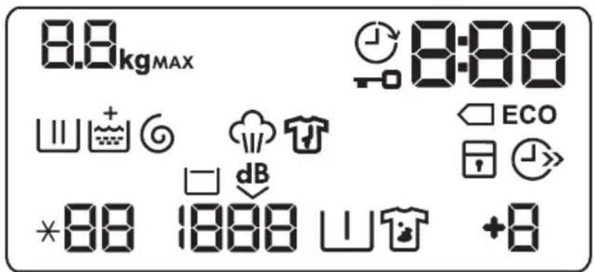 8.8kgMAX 8:88 ECO dB *88 1888 山 +8
