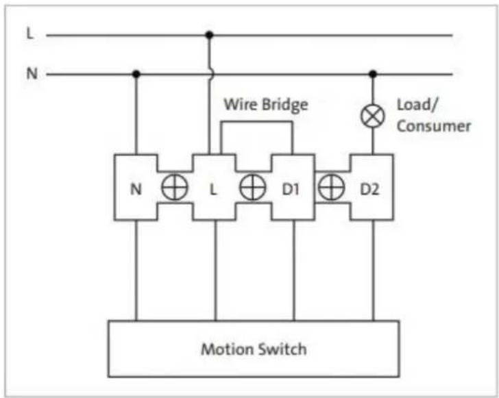 Kopp INFRAcontrol R 240 AP IP55 - Podłączenie elektryczne - obwód standardowy np. sterowanie lampą - 1