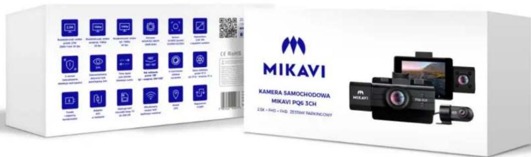 MIAKAVI KAMERA SAMOCHODOWA MIKAVI PQ6 3CH 2.5K + FHD + FHD: ZESTAW NAWRINCONY