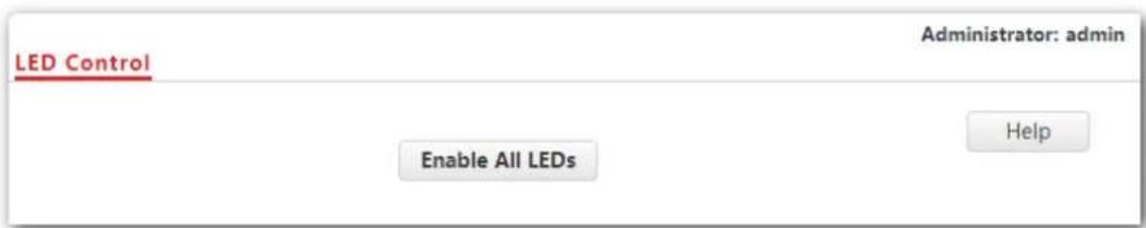 LED Control Administrator: admin Enable All LEDs Help