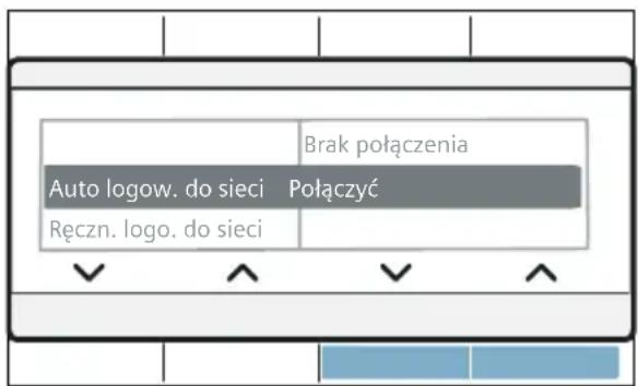 Brak połączenia Auto logow. do sieci Połączyć Ręczn. logo. do sieci
