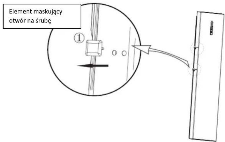 Element maskujący otwór na śrubę ①