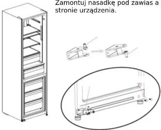 Zamontuj hasadkę pod zawlas a stronie urządzenia.