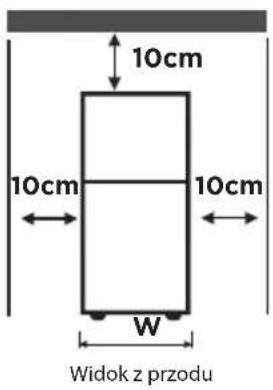 10cm 10cm 10cm W Widok z przodu