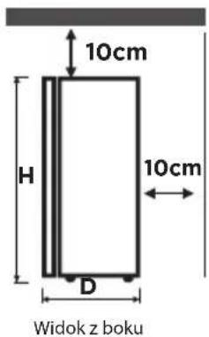 10cm H 10cm D Widok z boku