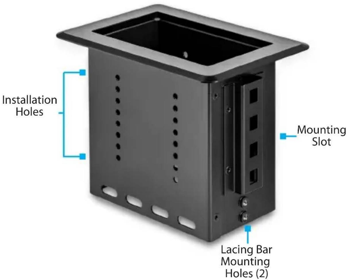 Installation Holes Mounting Slot Lacing Bar Mounting Holes (2)
