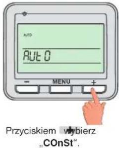 AUTO RUT 0 - MENU + Przyciskiem wybierz „COnSt“.