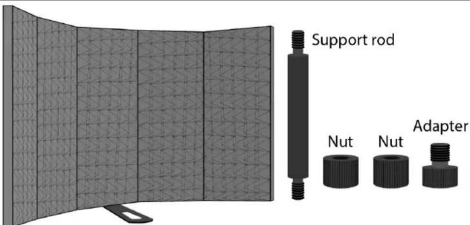 Support rod Nut Nut Adapter