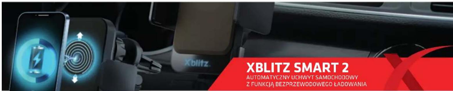 XBLITZ SMART 2 AUTOMATYCZNY UCHWYT SAMOCHODOWY Z FUNKCJA BEZPRZEWODOWEGO LADOWANIA