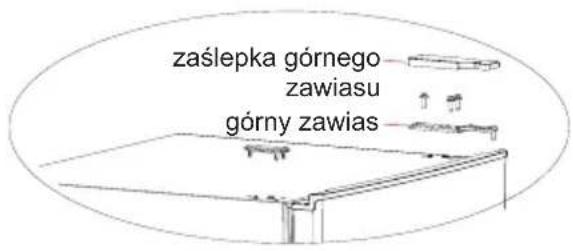 zaślepka górnego zawiasu górny zawias