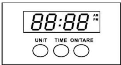 88:88 AM PM UNIT TIME ON/TARE