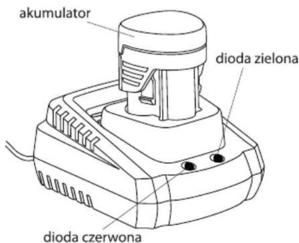 akumulator dioda zielona dioda czerwona