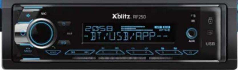 Xblitz: RF250 20SB -8T/USB/APP-- REF AUX USB