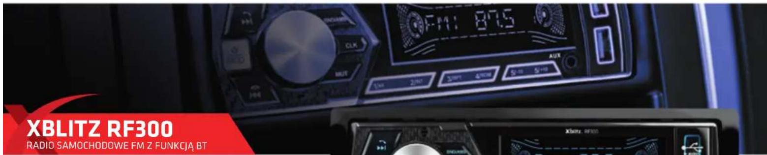 XBLITZ RF300 RADIO SAMOCHODOWE FM Z FUNKCJA BT