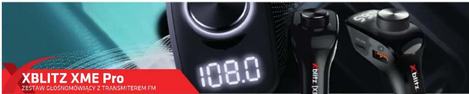 XBLITZ XME Pro ZESTAW GŁOŚNOMÓWIĄCY Z TRANSMITEREM FM