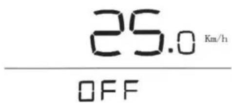 25.0 Km/h OFF
