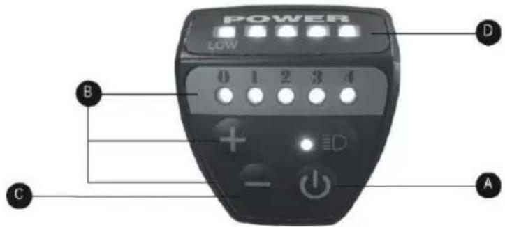 POWER LOW 0 1 2 3 4 B + - A C D