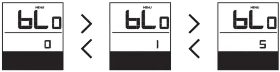 MENU BL0 0 > < MENU BL0 1 > < MENU BL0 5