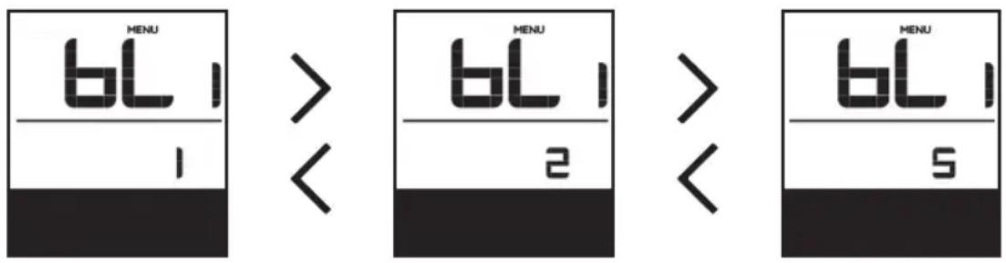 MENU BL 1 > BL 1 > BL 1 1 < 2 < 5