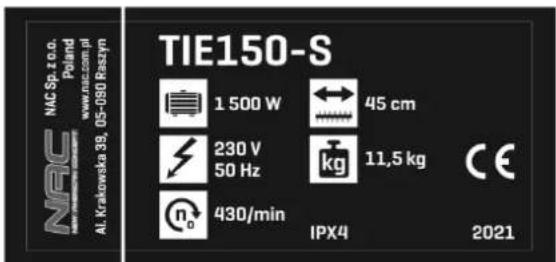 NAC TIE150-S - DANE TECHNICZNE - 5