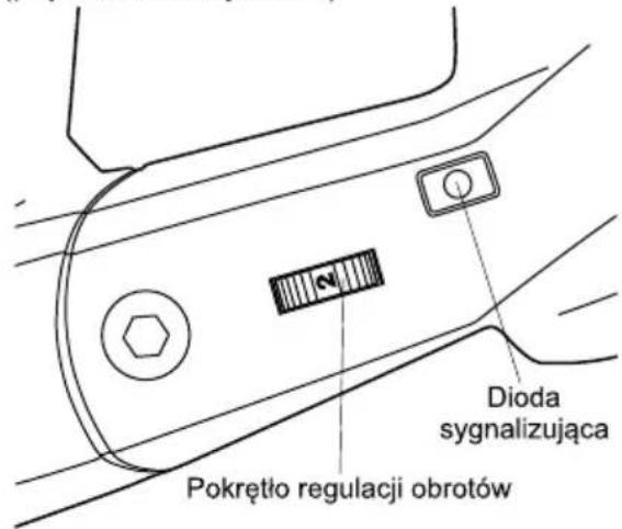 Pokrętło regulacji obrotów Dioda sygnalizująca