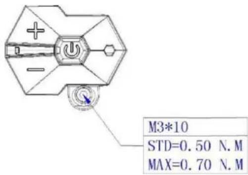 M3*10 STD=0.50 N.M MAX=0.70 N.M