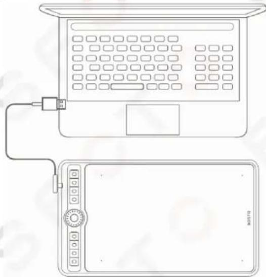 Bosto T1060 - Podłączanie tabletu do komputera - 1