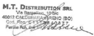 M.T. DISTRIBUTION SRL Via Bargellino, 10 b/c 40012 CALDERAPARRENO (BO) Cod. Floa: 0 13 298 4 0 8 7 7. Parilla KA 0 4 1 1 1 1 1 1