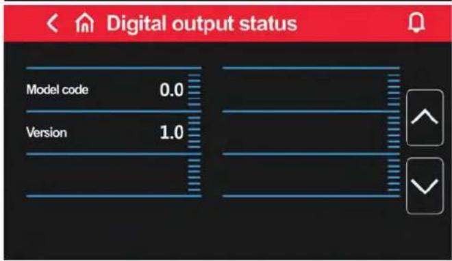 Digital output status Model code 0.0 Version 1.0