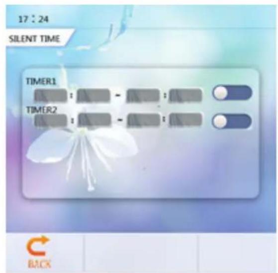 17 : 24 SILENT TIME TIMER1 TIMER2 BACK