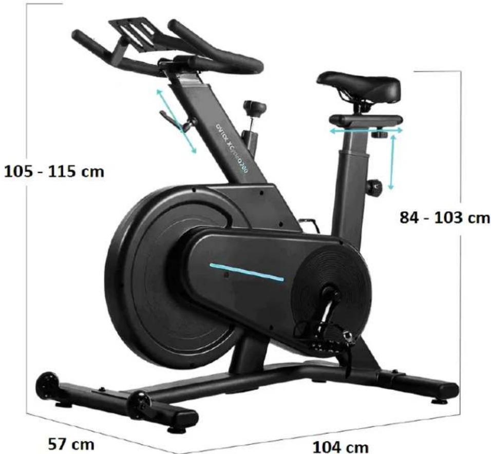 SWICKX-GEN200 105 - 115 cm 84 - 103 cm 57 cm 104 cm