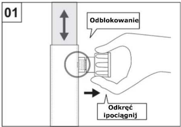 01 Odblokowanie Odkręć ipociągnij