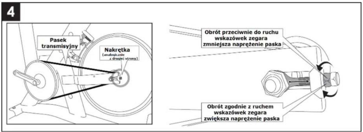 4 Pasek transmisyjny Nakrętka (analogikzenie z drugier struńy) Obrót przeciwnie do ruchu wskazówek zegara zmniejsza napreżenie paska Obrót zgodnie z ruchem wskazówek zegara zwiększa napreżenie paska