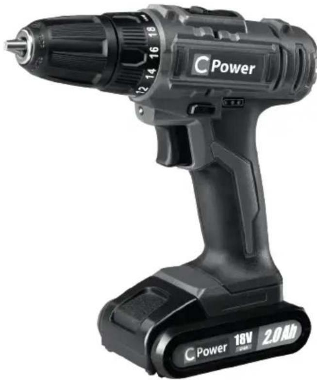 C-Power D18V2A - Wiertarko-wkrętarka akumulatorowa D18V2A - 1