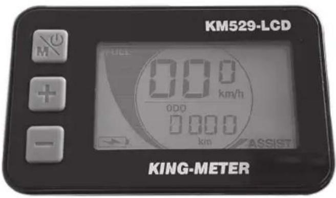KM529-LCD 000 km/h 0DO 0000 km ASSIST. KING-METER