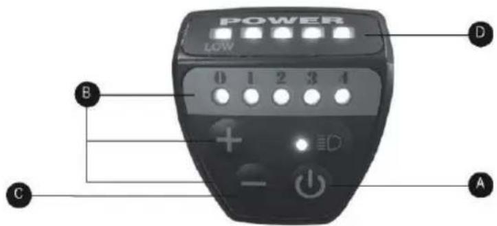POWER LOW 0 1 2 3 4 B + - D A C