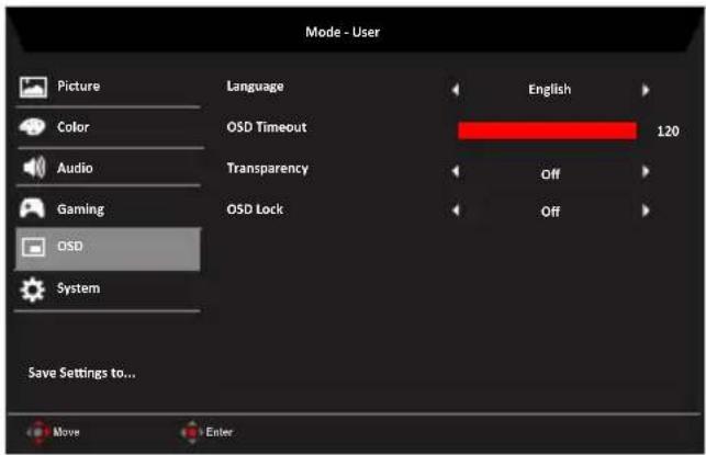 ACER Nitro XV270P - OSD - 1