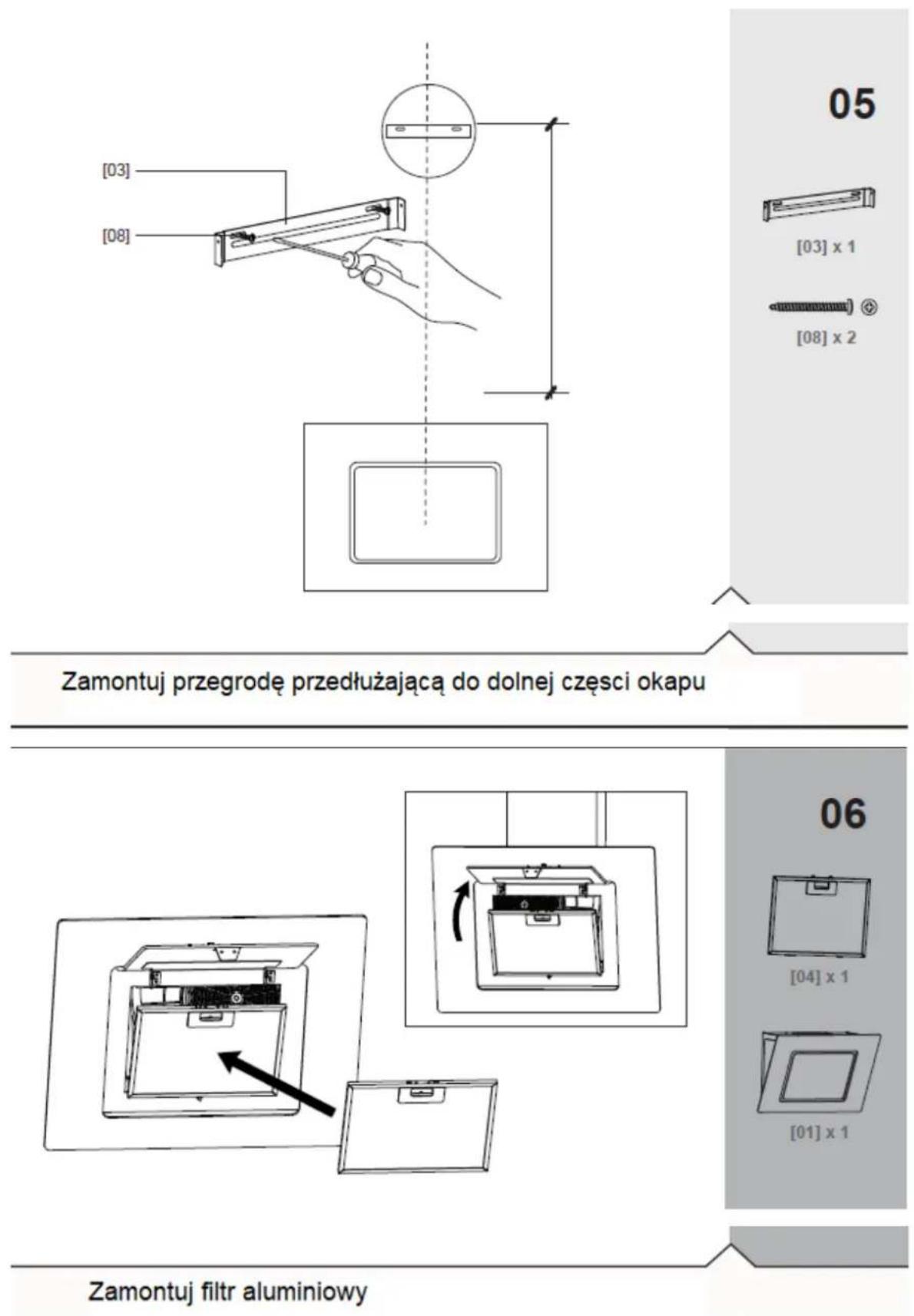 TCL CV60BK - Zaznacz na ścianie otwory montażowe - 6