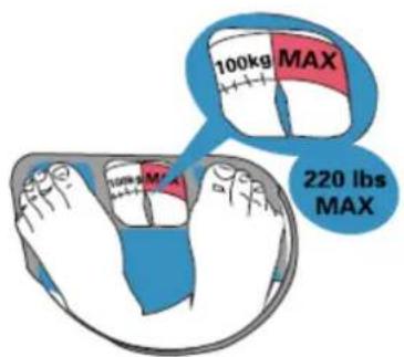 100kg MAX 220 lbs MAX