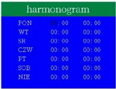 harmonogram FON 00:00 00:00 WT 00:00 00:00 SR 00:00 00:00 CZW 00:00 00:00 PT 00:00 00:00 SOB 00:00 00:00 NIE 00:00 00:00