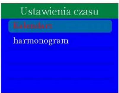 Ustawienia czasu Kalendars harmonogram