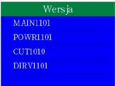Wersja MAIN1101 POWR1101 CUT1010 DIRV1101