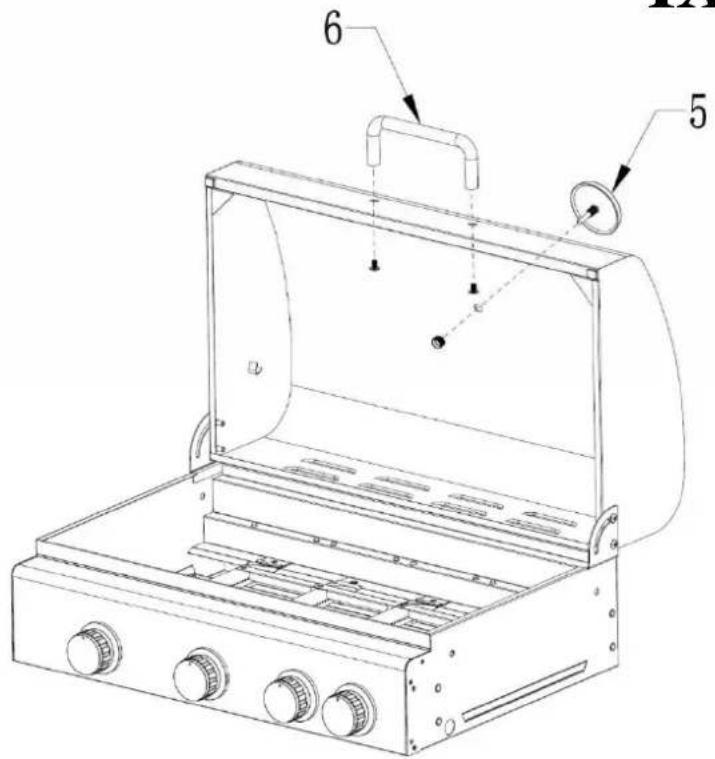 Technical diagram of a portable stove with labeled parts including doors, fans, and control knobs
