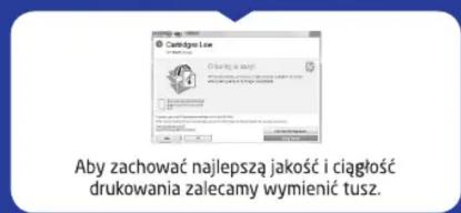Cardiągna Low Drukowania są Acquisition Goal Aby zachować najlepszą jakość i ciągłość drukowania zalecamy wymienić tusz.