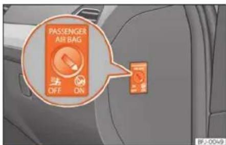 PASSENGER AIR BAG OFF ON OFF ON BF-0049