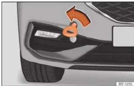 SEAT Leon ST (2021) - Mocowanie linki holowniczej z przodu - 2