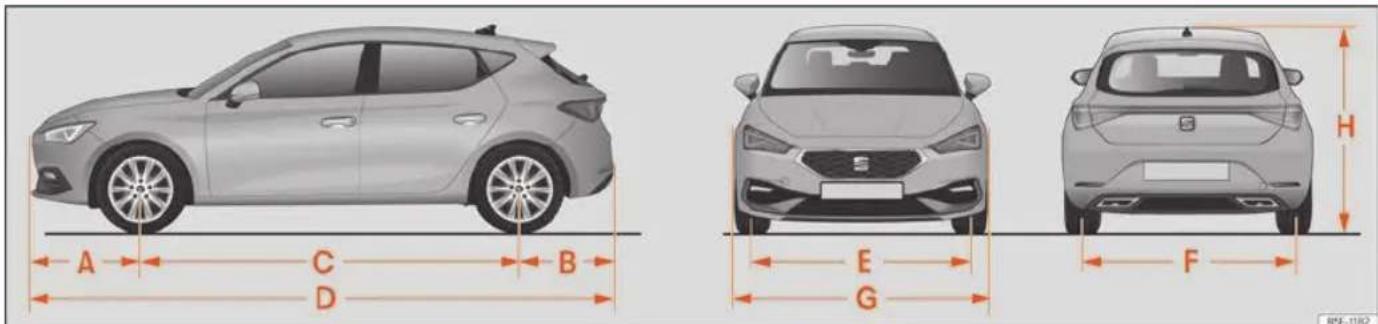 SEAT Leon ST (2021) - Wymiary. - 1